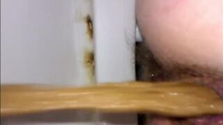 Hairy ass and soft shit