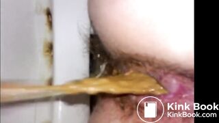 Hairy ass and soft shit