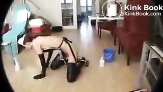 German mistress feeds her maid