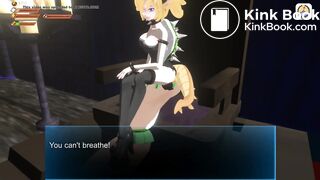 3D Femdom BOWSETTE Feet Piss Fart Scat Toilet