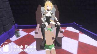 3D Femdom BOWSETTE Feet Piss Fart Scat Toilet