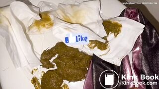 Heavily soiling herself