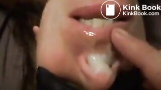 cum crammed in the nose