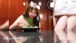 Part1-Eating time for 19years Shit-eating gf