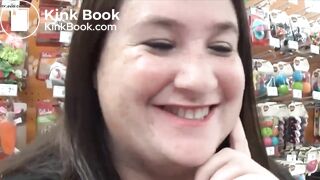 BBW shit in pantyhose at supermarket