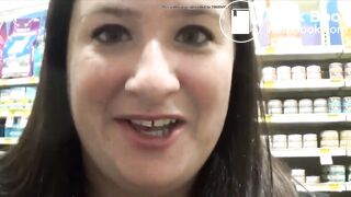 BBW shit in pantyhose at supermarket
