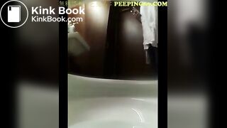 Japanese girl takes a shit on public bathroom