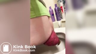 Woman with Huge Prolapse Pooping