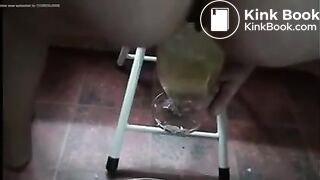 Woman diarrhea all over plate