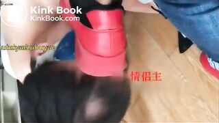 another femdom chinese scat - cuckold serving fully