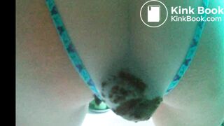 Girl pooping her see through panties