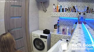 Woman pooping in Toilet 111