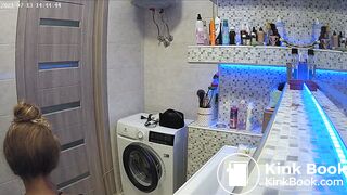 Woman pooping in Toilet 111