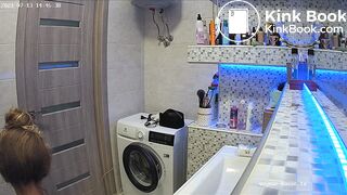 Woman pooping in Toilet 111