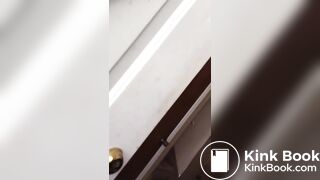 Girl run too poop