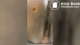 Close up creamy shitting ebony