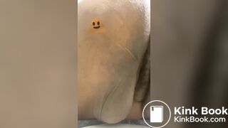 Close up creamy shitting ebony