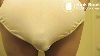 Panty Pooping - Big poop in white panties