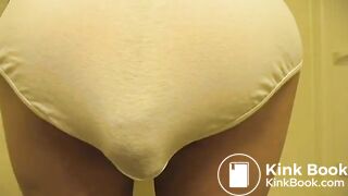 Panty Pooping - Big poop in white panties
