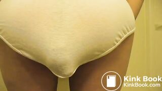 Panty Pooping - Big poop in white panties