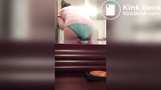 Cute teen panty poop