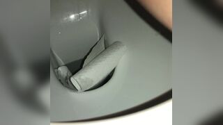 Girl self record poop