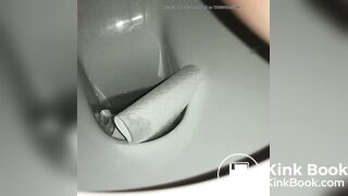 Girl self record poop