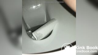 Girl self record poop