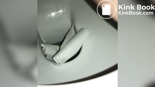 Girl self record poop