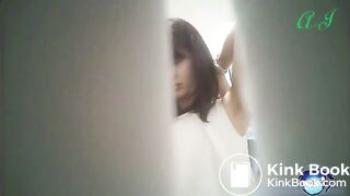 Beautiful student girl pooping