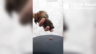 Shitting in a lovely hand