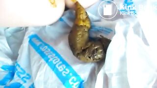 HOT BLONDE POOP BIG SHIT