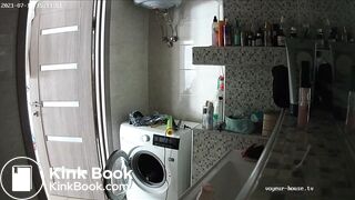 Woman pooping in Toilet 104