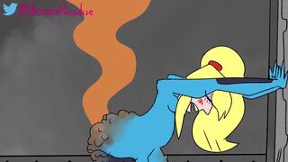 Samus Going To Toliet Paper From Her Trouble