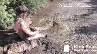 Kat dived into cow shit