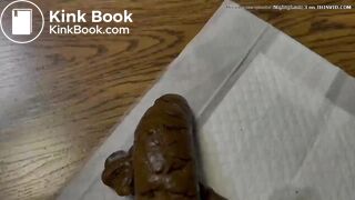 Ebony pushing out fat log