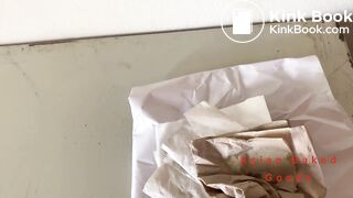 she started cleaning up after she got ogazm and shat he