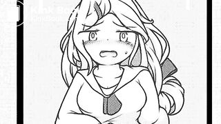 Girl shitting outside animation