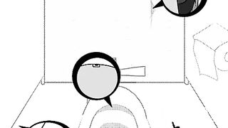 Girl shitting outside animation