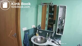 Woman pooping in Toilet 101