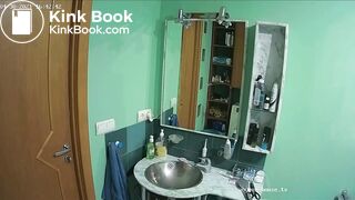 Woman pooping in Toilet 101