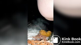 Japanese girl's steam poop