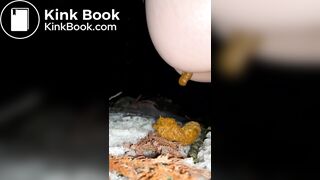 Japanese girl's steam poop