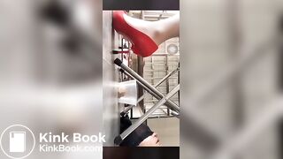 Slave live in cage and eat shit