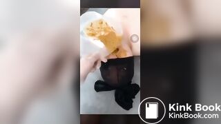 Slave live in cage and eat shit