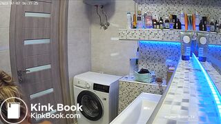 Woman pooping in Toilet 97