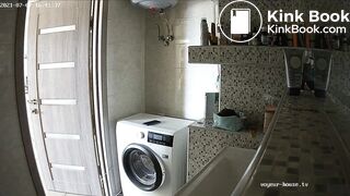 Woman pooping in Toilet 97