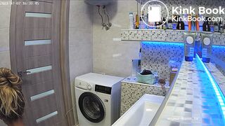 Woman pooping in Toilet 97