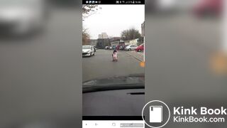 Crazy girl Shits in road