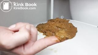 Soft shit on toilet lid